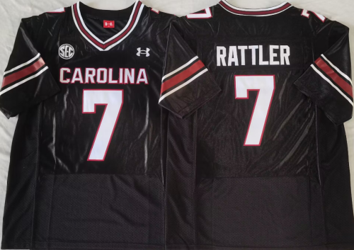 South Carolina Gamecock 7 Spencer Rattler College Football Jersey Black