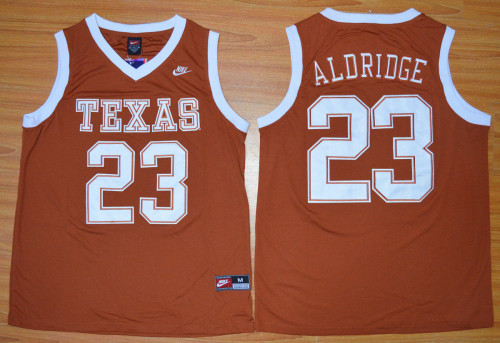 Texas Longhorns 23 LaMarcus Aldridge College Basketball Jersey Orange