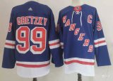 Adidas Classic New York Rangers 99 Wayne Gretzky Ice Hockey Jersey   Blue