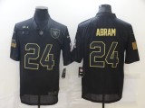 Oakland Raiders 24 Johnathan Abram Football Jersey Legend Salute the black