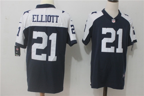 Dallas Cowboys 21 Ezekiel Elliott Football Jersey Legend  Navy Blue