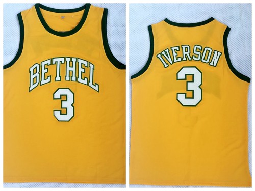 NCAA Iverson high school 3 Yellow shirt