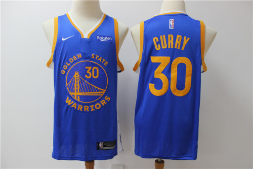 Nike Golden State Warrior 30 Stephen Curry Basketball Jersey Blue Fans version