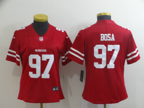 Women San Francisco 49ers 97 Nick Bosa Football Jersey Legend Red