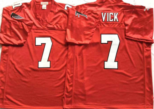 Atlanta Falcons 7 Michael Vick Football Jersey Red Retro