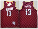 Houston Rockets 13 James Harden Basketball Jersey Red Retro