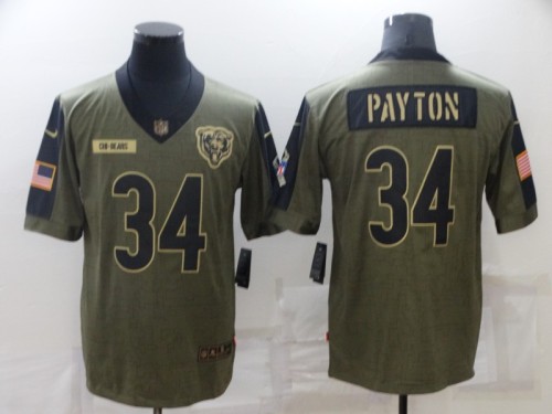 Chicago Bears 34 Walter Payton Football Jersey New salute