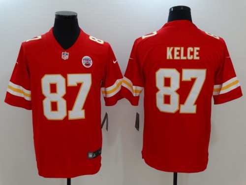 Kansas City Chiefs 87 Travis Kelce Football Jersey Legend Red