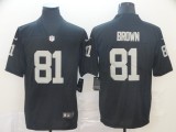 Oakland Raiders 81 Tim Brown Football Jersey Legend Black