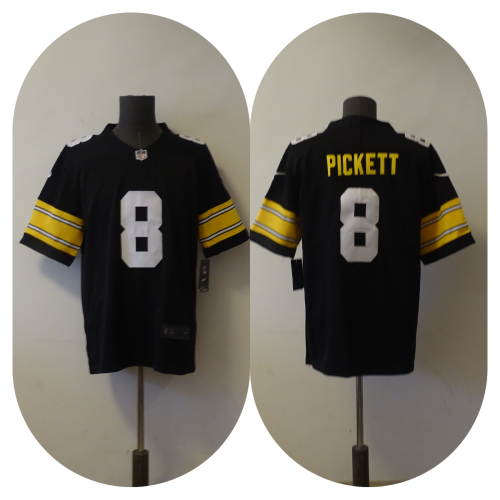 Pittsburgh Steelers 8 Kenny Pickett Football Jersey Black