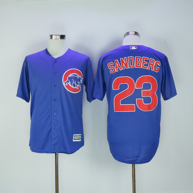 Chicago Cubs 23 Ryne Sandberg Baseball Jersey Blue Fans