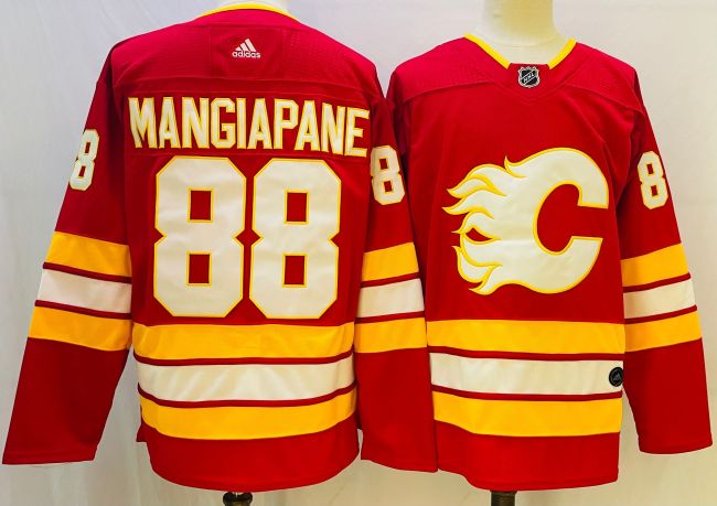 Adidas Calgary Flames 88 Andrew Mangiapane Ice Hockey Jersey Red