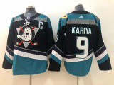 Adidas Classic Anaheim Ducks 9 Paul Kariya Ice Hockey Jersey Black