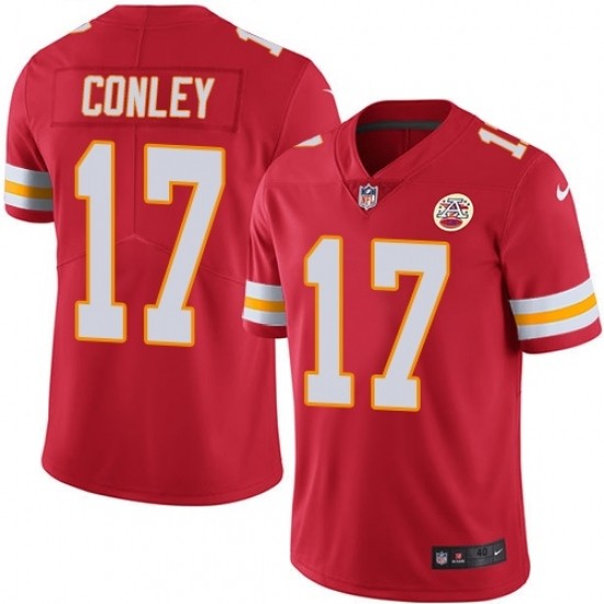 Kansas City Chiefs 17 Chris Conley Football Jersey Legend Red