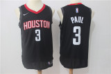 Nike Houston Rockets 3 Chris Paul Basketball Jersey Black Player Edition