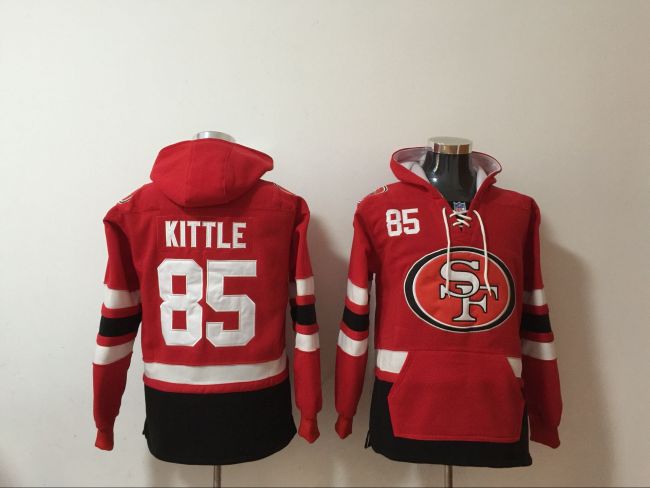 San Francisco 49ers 85 George Kittle Hoodies Football Jersey Red