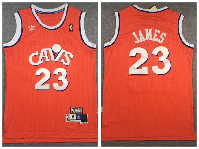 Cleveland Cavaliers 23 LeBron James Basketball Jersey Orange