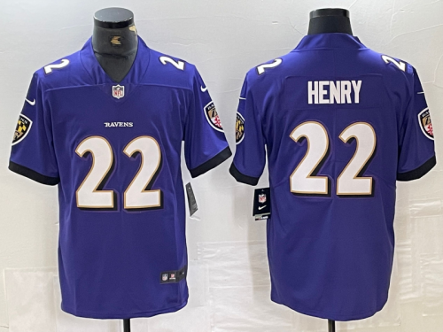 Baltimore Ravens 22 Derrick Henry Football Jersey Limited Purple