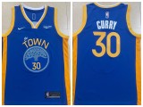 Nike Golden State Warrior 30 Stephen Curry Basketball Jersey Blue