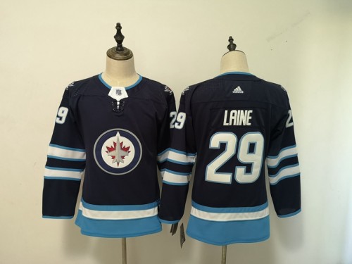 Women Adidas Classic Winnipeg Jets 29 Patrik Laine Ice Hockey Jersey Blue