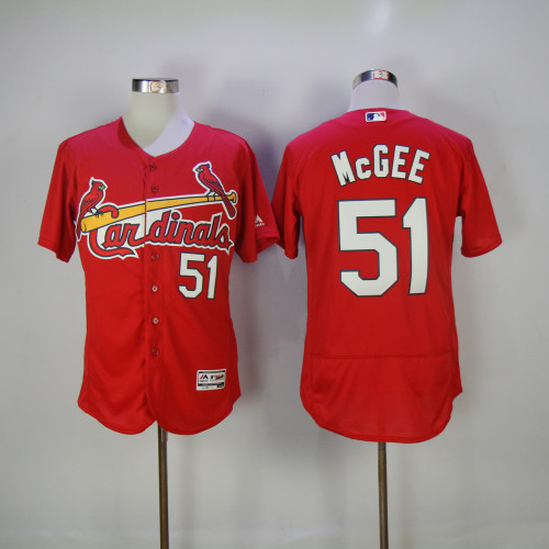 St.Louis Cardinals 51 Willie McGee Flexbase Baseball Jersey Red