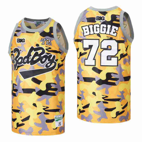 Bad Boy Movie 72 BIGGIE SMALLS BASKETBALL Jersey camo