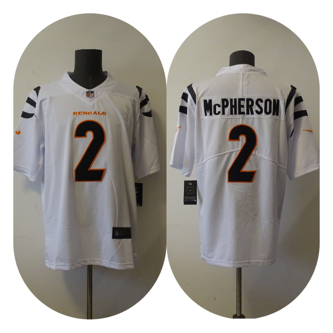 Cincinnati Bengals 2 Evan McPherson Football Jersey Legend  White
