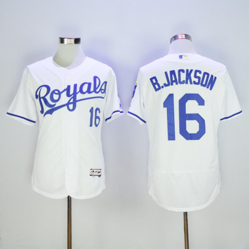 Kansas City Royals 16 Bo Jackson Flexbase Baseball Jersey White