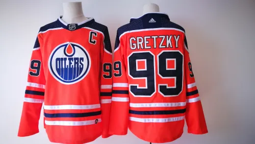 Adidas Classic Edmonton Oilers 99 Wayne Gretzky Ice Hockey Jersey Orange