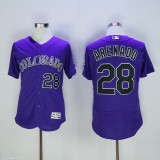 Colorado Rockies 28 Nolan Arenado Flexbase Baseball Jersey purple