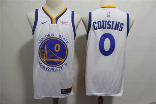 Nike Golden State Warrior 0 DeMarcus Cousins Basketball Jersey White Fan Edition