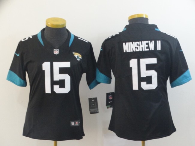 Women Jacksonville Jaguars 15 Gardner Minshew II Football Jersey Legend Black