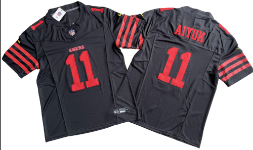 San Francisco 49ers 11 Brandon Aiyuk Football Jersey Black Three Dynasties