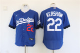 Nike Los Angeles Dodgers 22 Clayton Kershaw Flexbase Baseball Jersey Blue City Edition