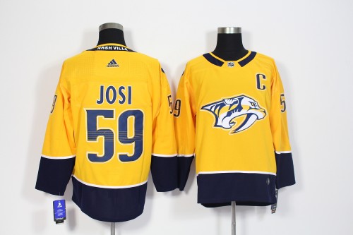 Adidas Classic Nashville Predators  Nashville Predators 59 Roman Josi Ice Hockey Jersey Yellow