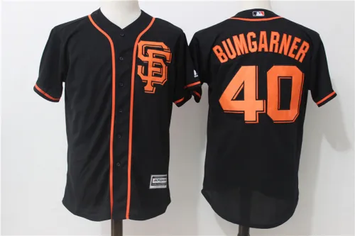 San Francisco Giants 40 Madison Bumgarner Baseball Jersey Black Fans