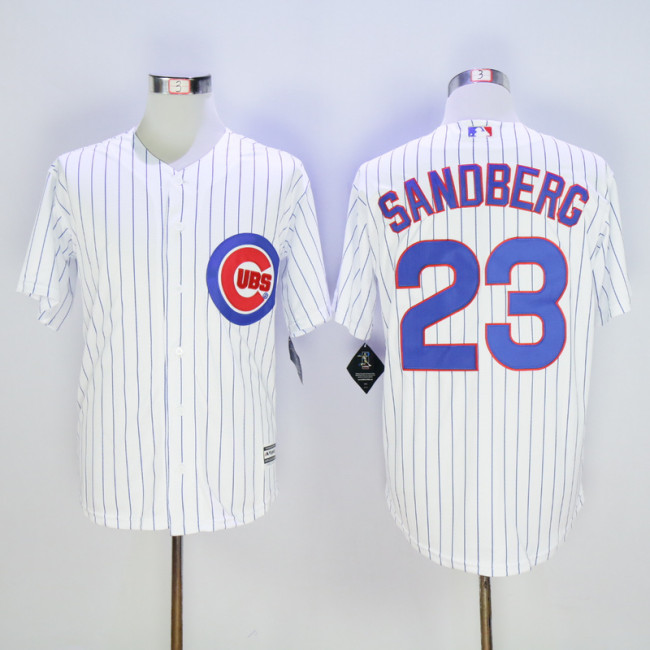 Chicago Cubs 23 Ryne Sandberg Baseball Jersey White Fans