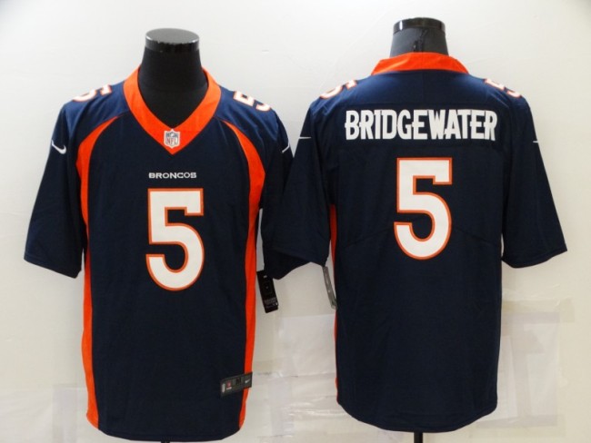 Denver Broncos 5 Teddy Bridgewater Football Jersey Limited Navy Blue