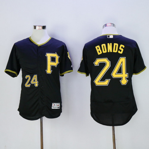 Pittsburgh Pirates 24 Barry Bonds Flexbase Baseball Jersey Black