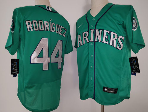Nike Seattle Mariners 44 Julio Rodriguez Flexbase Baseball Jersey Green