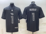 Arizona Cardinals 1 Kyler Murray Football Jersey Black Reflector