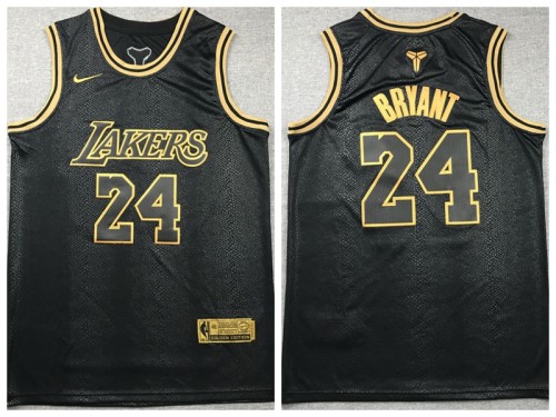 Nike Los Angeles Lakers 24 Kobe Bryant Basketball Jersey Black City Edition Player Edition