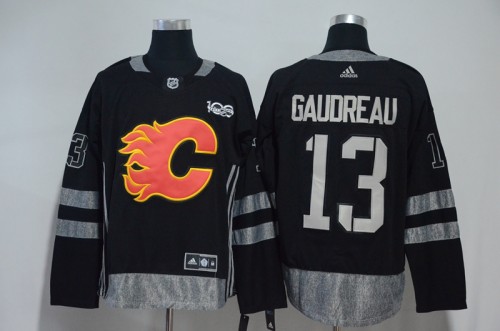 Adidas Classic Calgary Flames 13 Johnny Gaudreau Ice Hockey Jersey Black