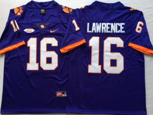 New Clemson Tigers 16 Trevor Lawrence Limited College Football Jersey Purple