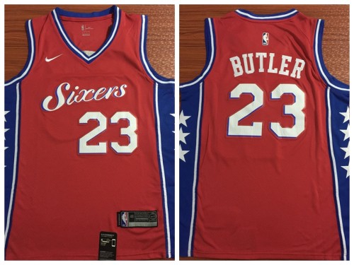 Philadelphia 76ers 23 Jimmy Butler Basketball Jersey Red Fan