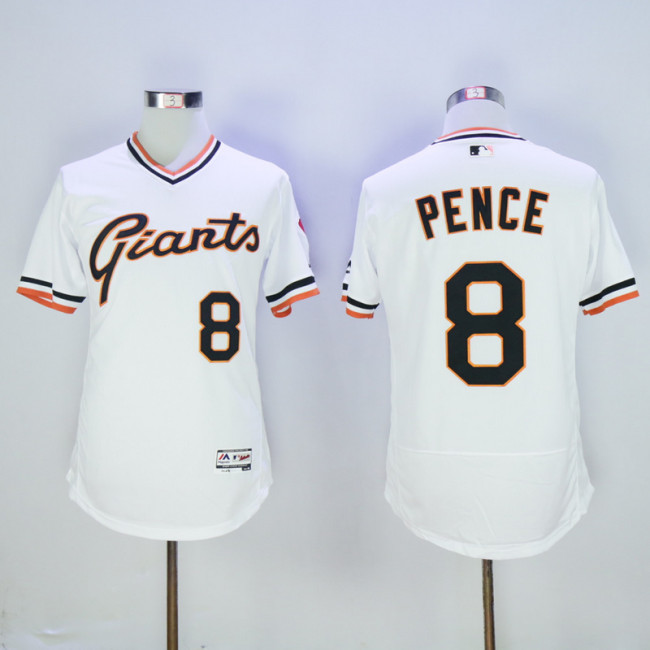 San Francisco Giants 8 Hunter Pence Flexbase Baseball Jersey White
