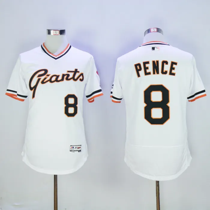 San Francisco Giants 8 Hunter Pence Flexbase Baseball Jersey White