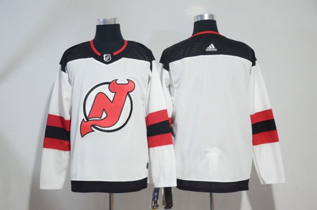 Adidas Classic New Jersey Devils Blank Ice Hockey Jersey White