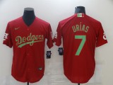 Nike Los Angeles Dodgers 7 Julio Urias Baseball Jersey Red