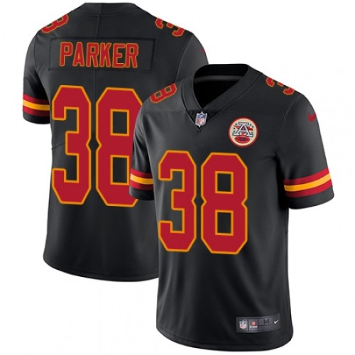 Kansas City Chiefs 38 Ron Parker Football Jersey Legend Black